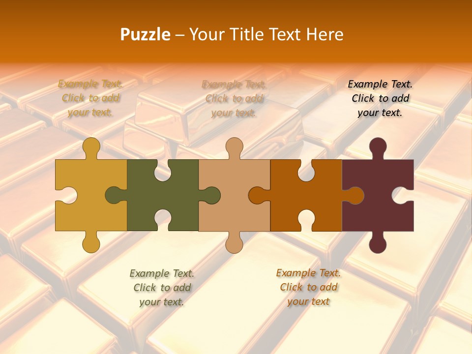 Bank Gold Shiny PowerPoint Template