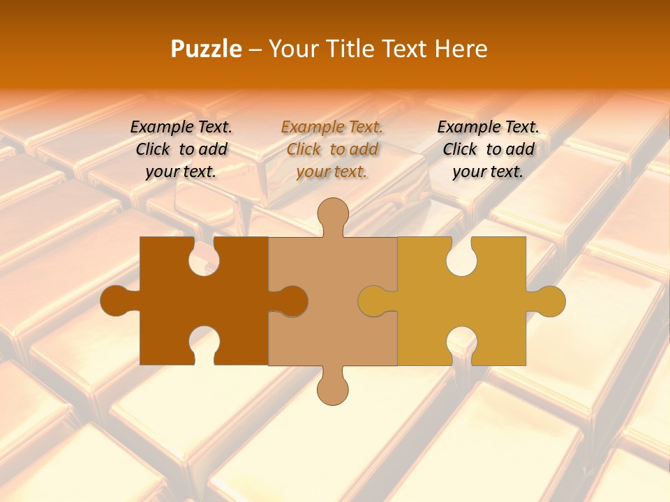 Bank Gold Shiny PowerPoint Template