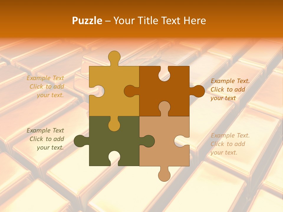 Bank Gold Shiny PowerPoint Template