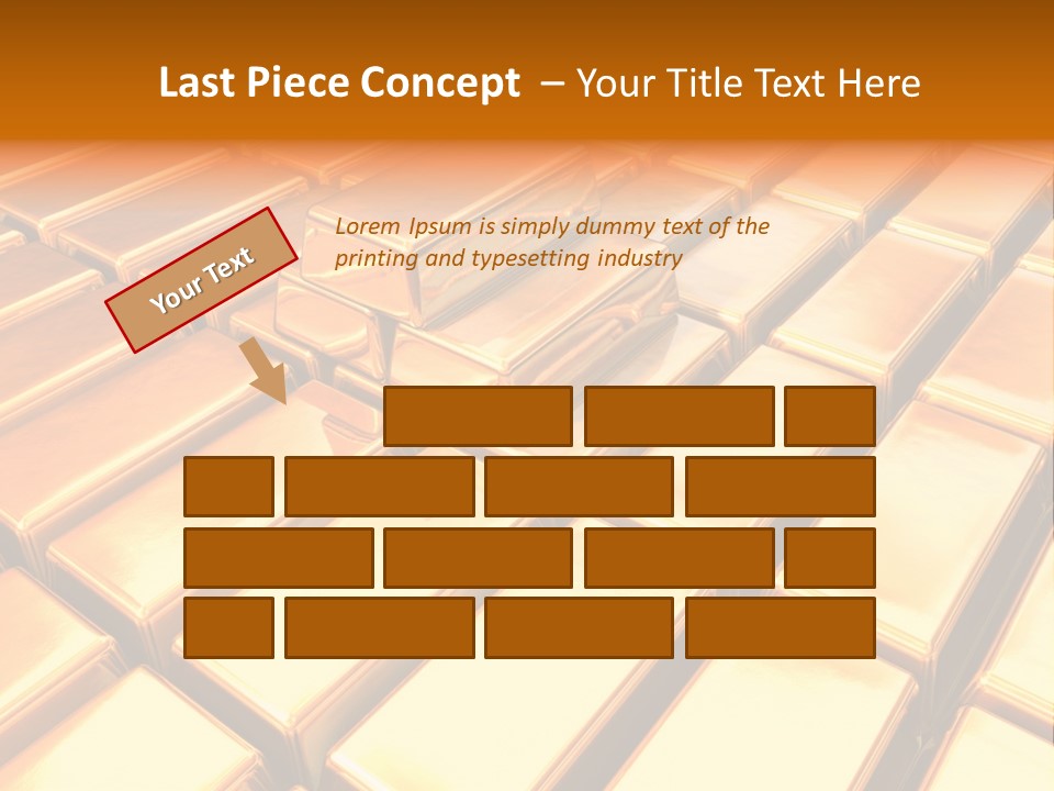 Bank Gold Shiny PowerPoint Template