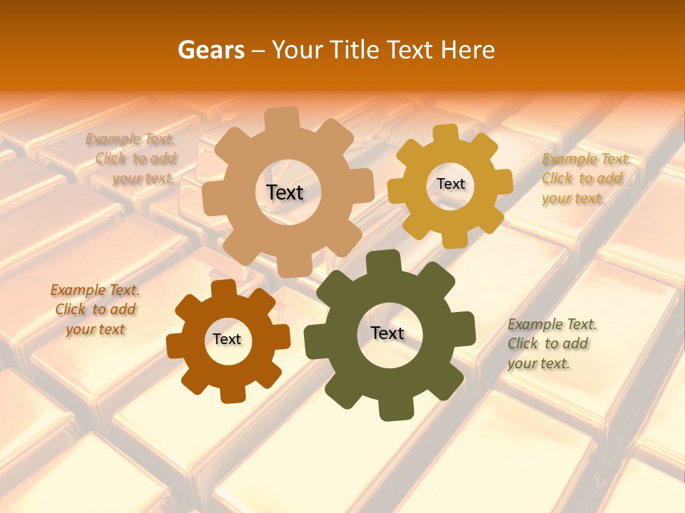 Bank Gold Shiny PowerPoint Template