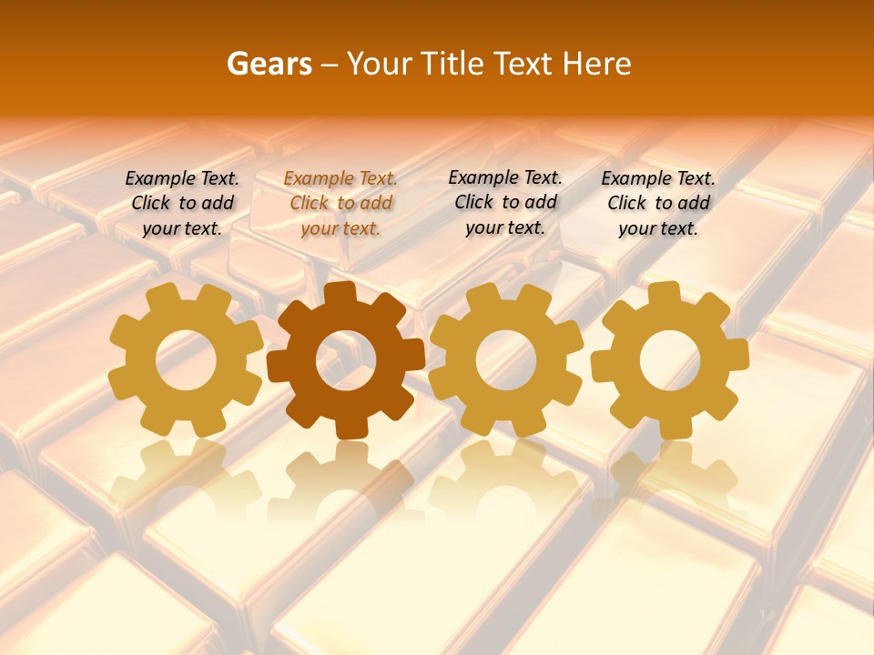 Bank Gold Shiny PowerPoint Template