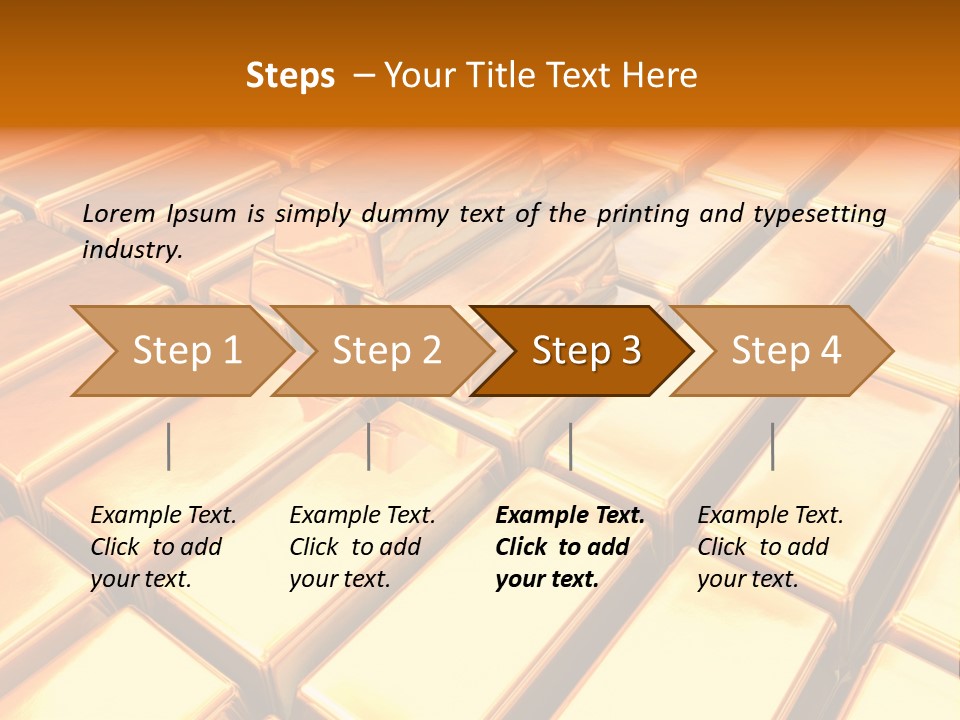 Bank Gold Shiny PowerPoint Template
