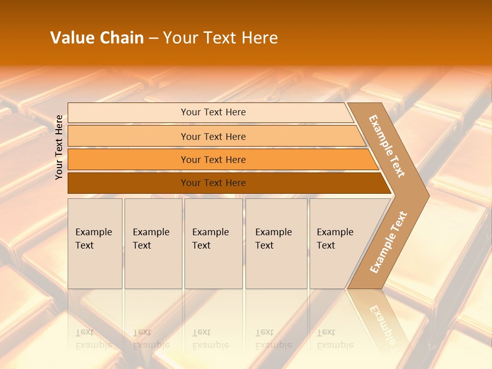 Bank Gold Shiny PowerPoint Template