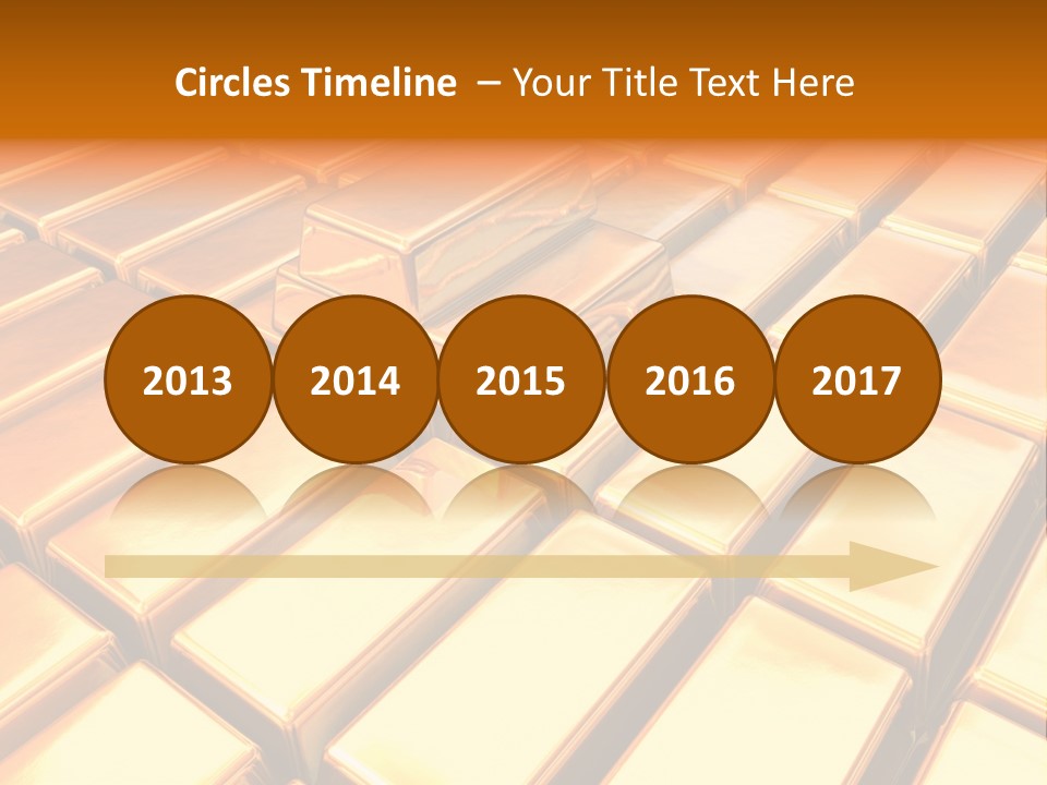 Bank Gold Shiny PowerPoint Template