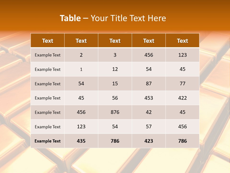 Bank Gold Shiny PowerPoint Template