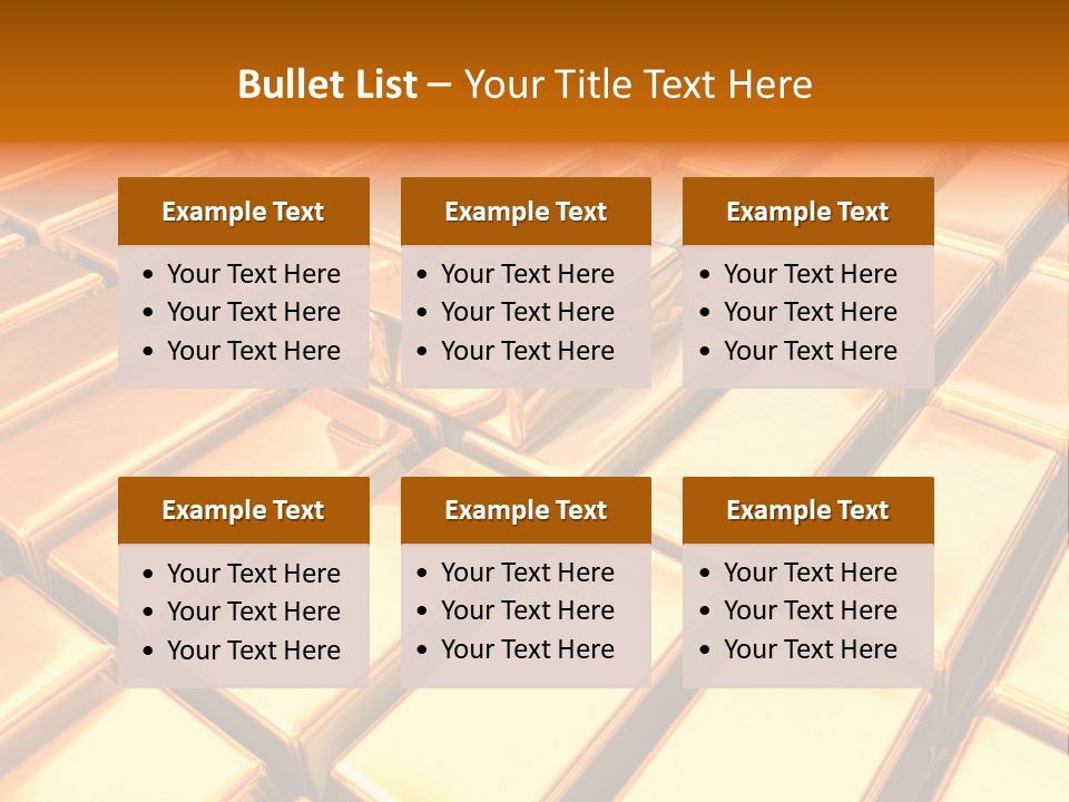 Bank Gold Shiny PowerPoint Template