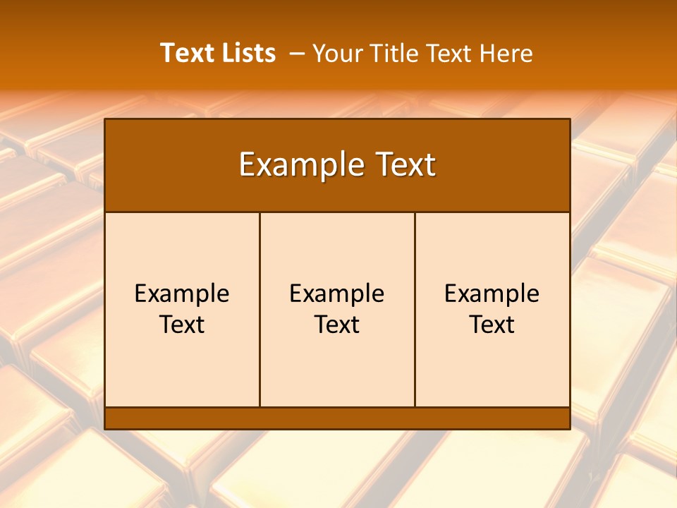 Bank Gold Shiny PowerPoint Template