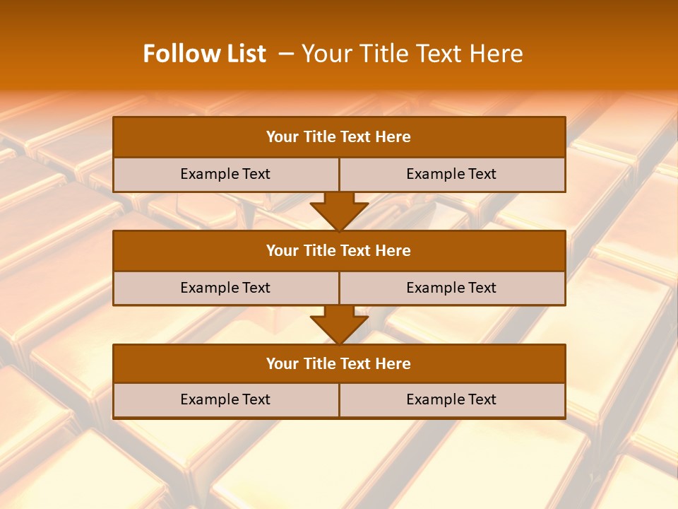 Bank Gold Shiny PowerPoint Template