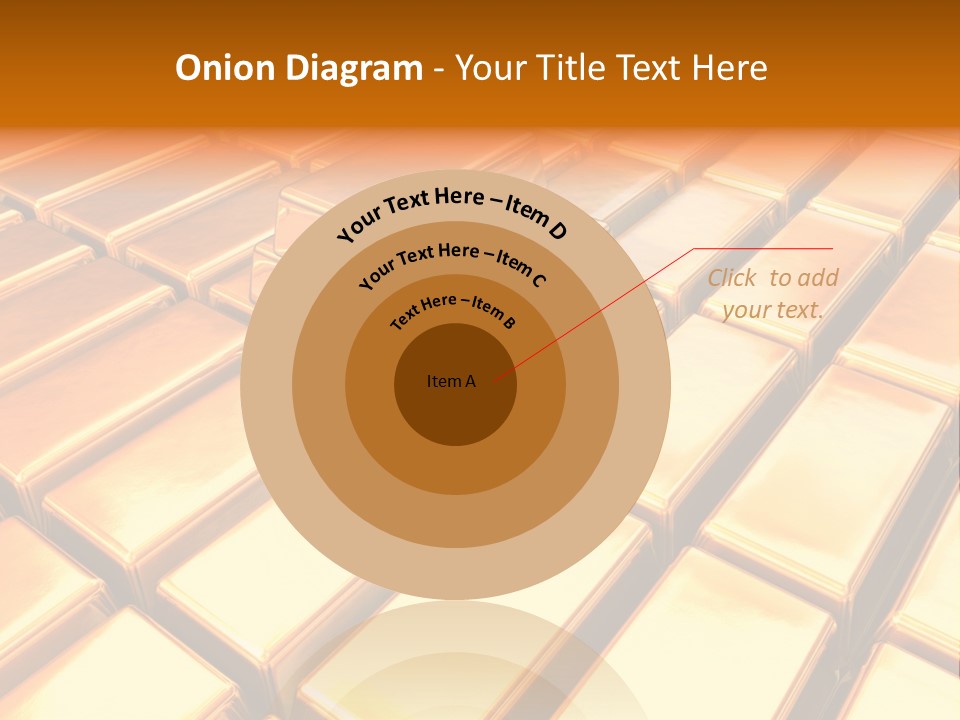 Bank Gold Shiny PowerPoint Template