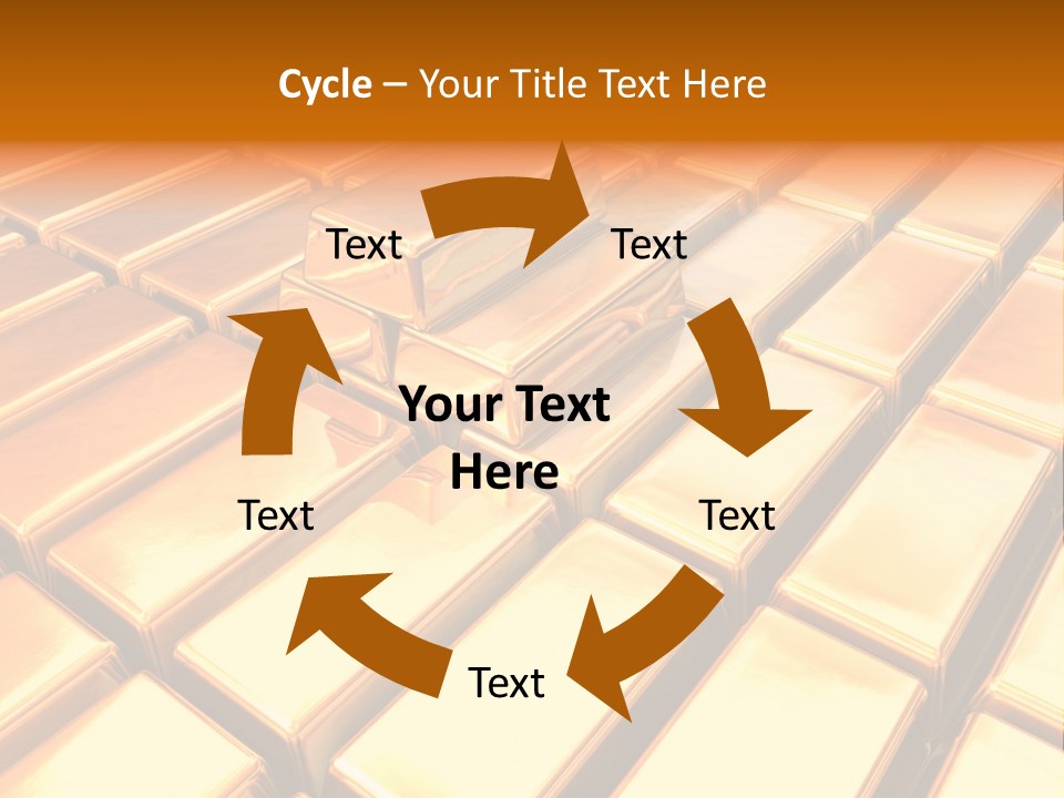 Bank Gold Shiny PowerPoint Template