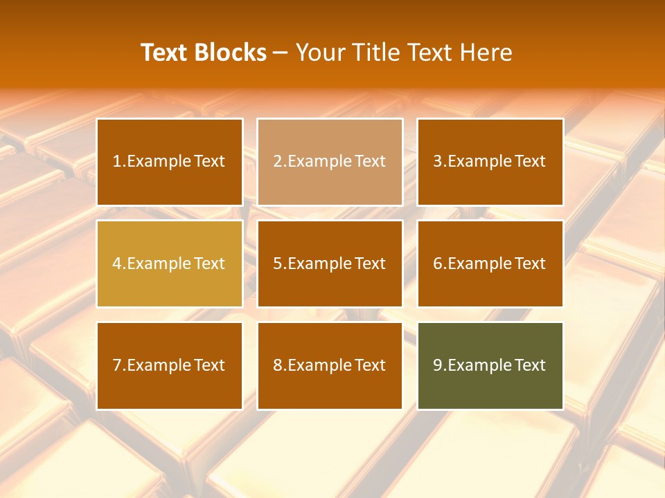 Bank Gold Shiny PowerPoint Template