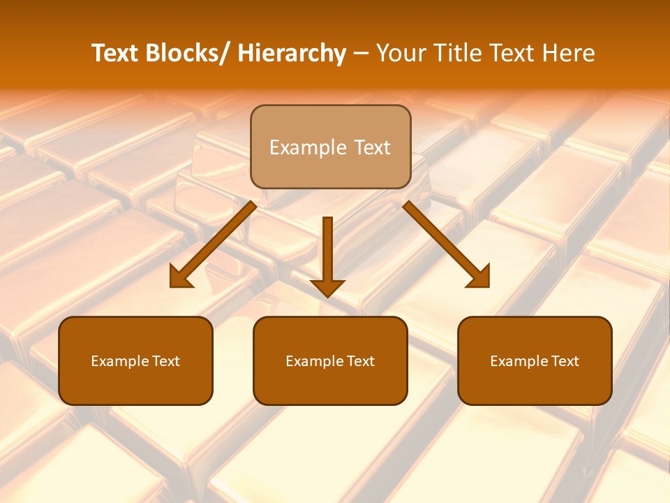 Bank Gold Shiny PowerPoint Template