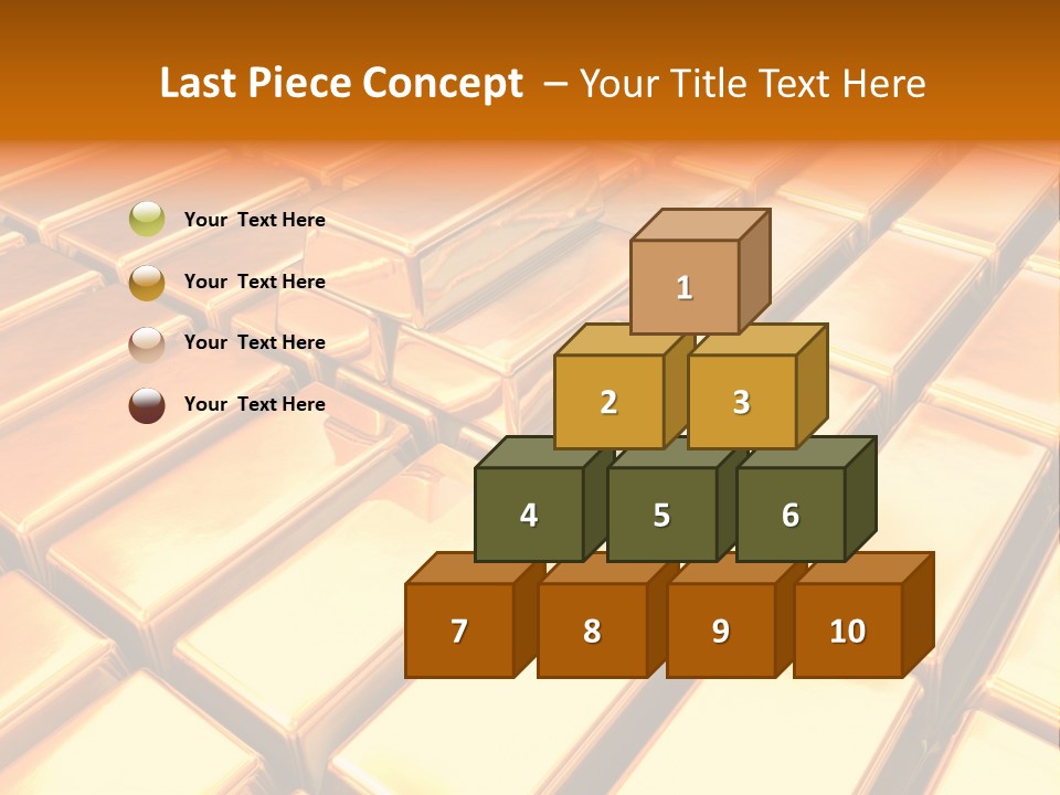 Bank Gold Shiny PowerPoint Template