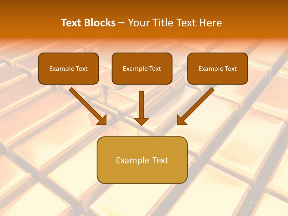 Bank Gold Shiny PowerPoint Template