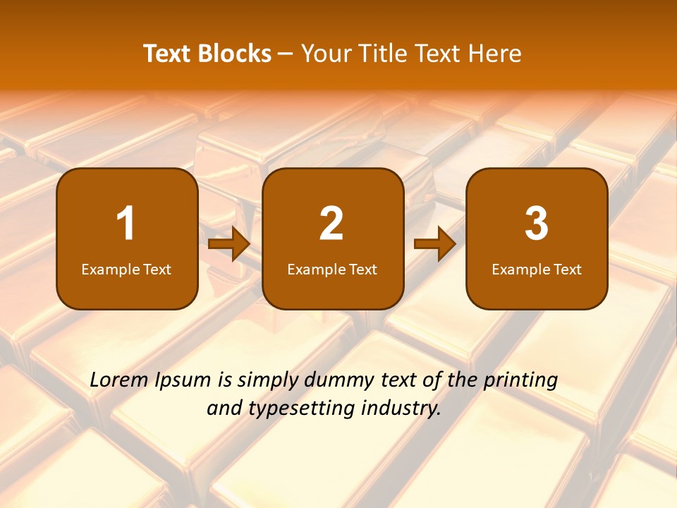 Bank Gold Shiny PowerPoint Template