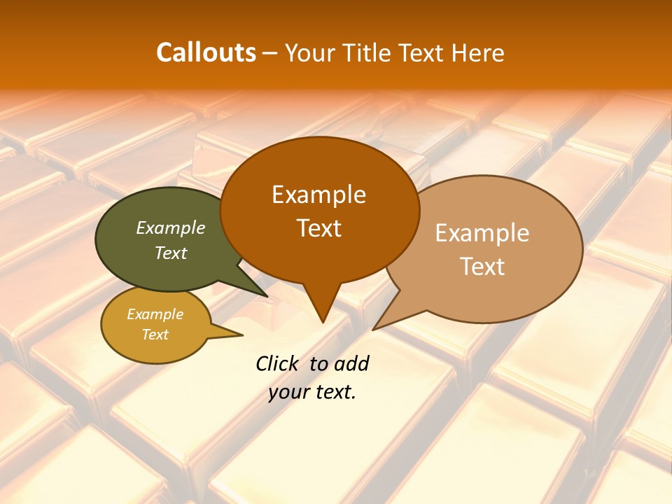 Bank Gold Shiny PowerPoint Template