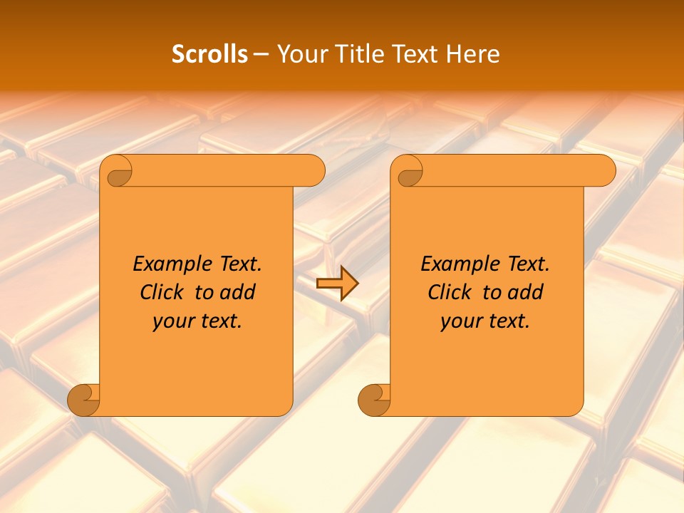 Bank Gold Shiny PowerPoint Template