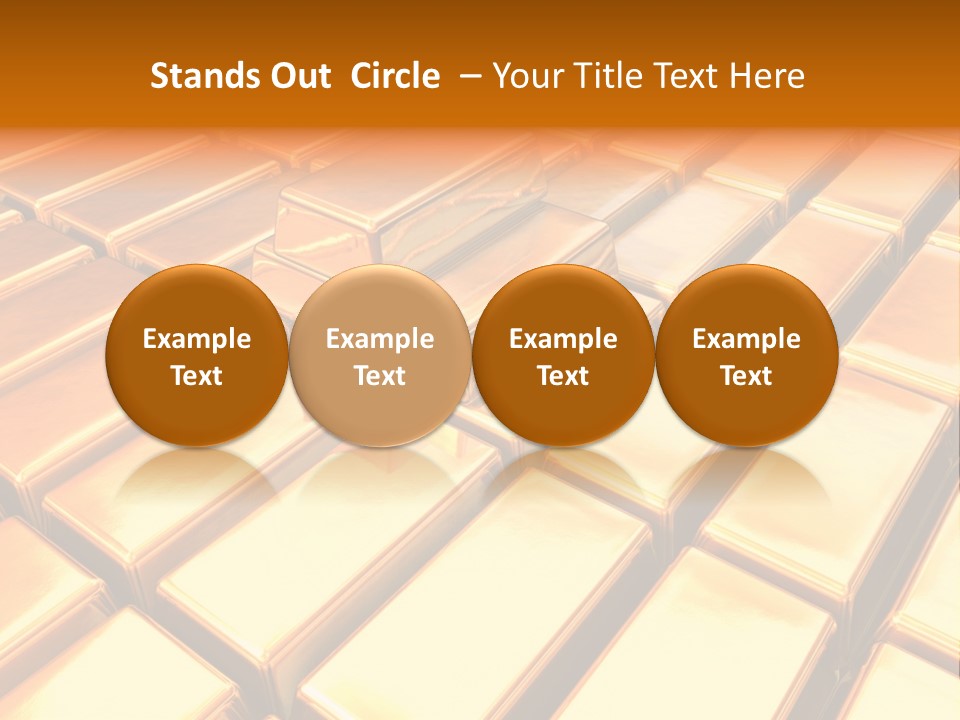 Bank Gold Shiny PowerPoint Template