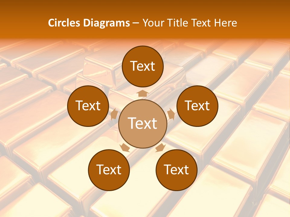 Bank Gold Shiny PowerPoint Template