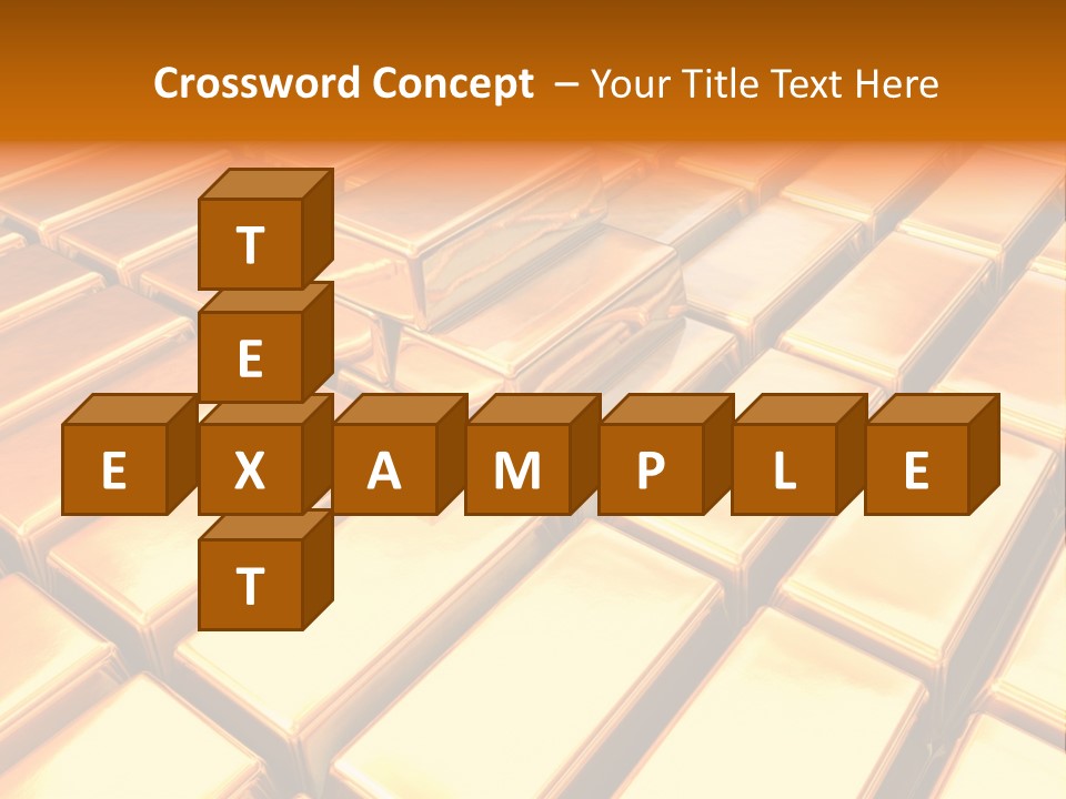 Bank Gold Shiny PowerPoint Template