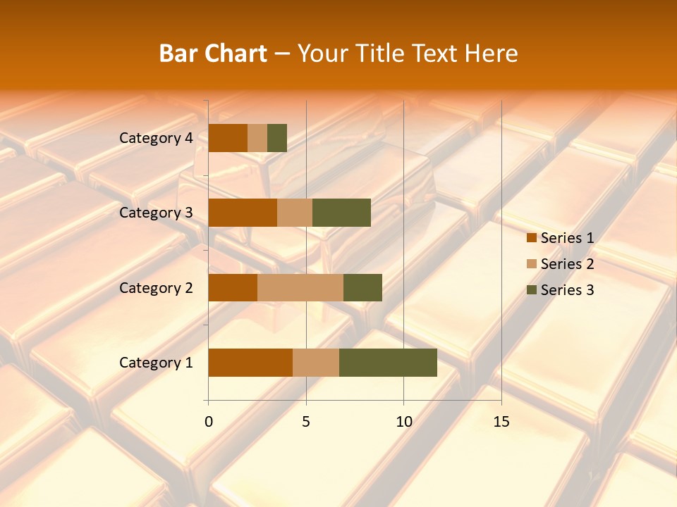 Bank Gold Shiny PowerPoint Template