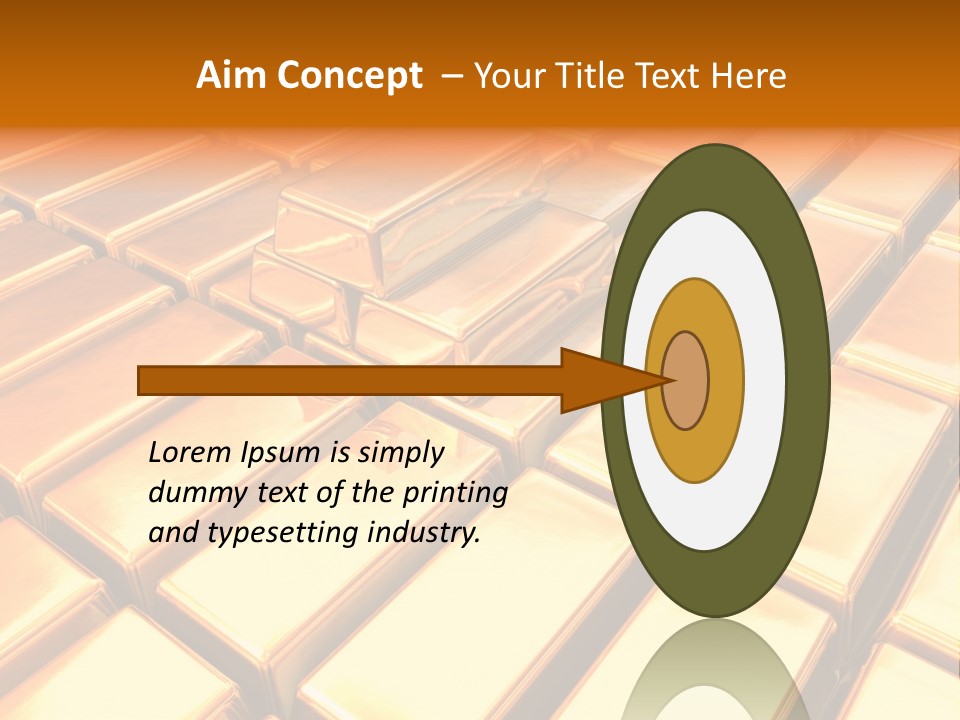 Bank Gold Shiny PowerPoint Template