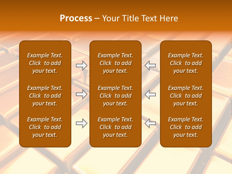 Bank Gold Shiny PowerPoint Template