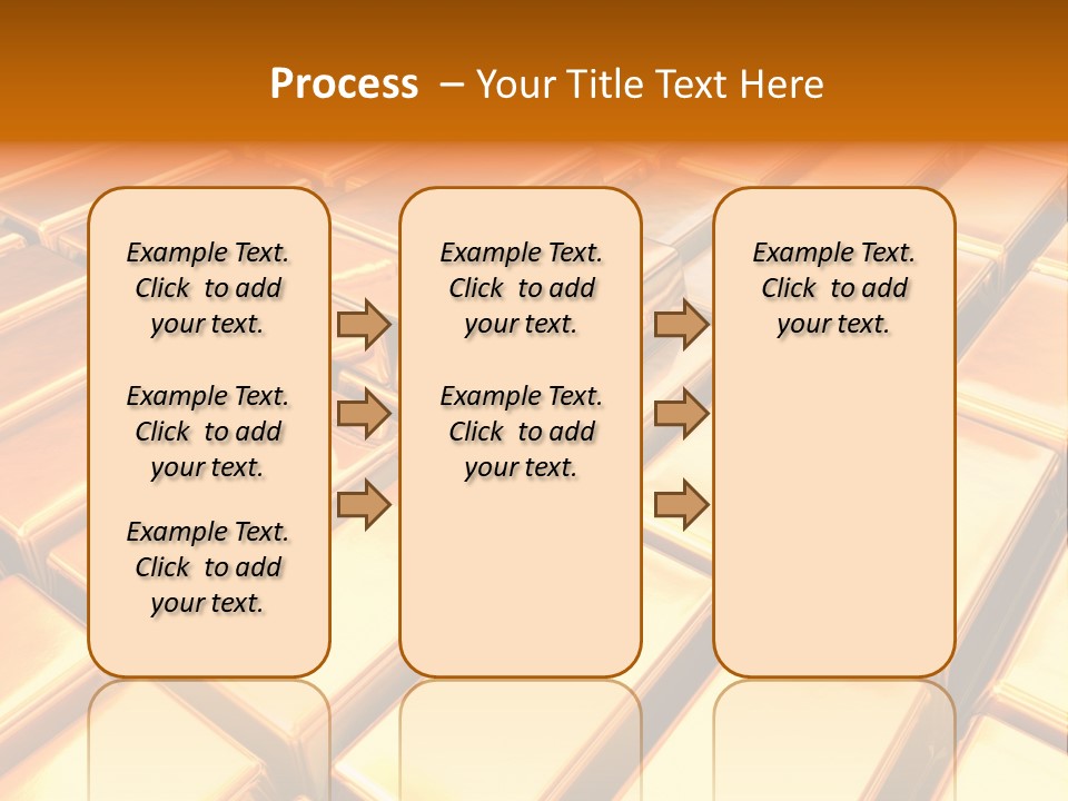 Bank Gold Shiny PowerPoint Template