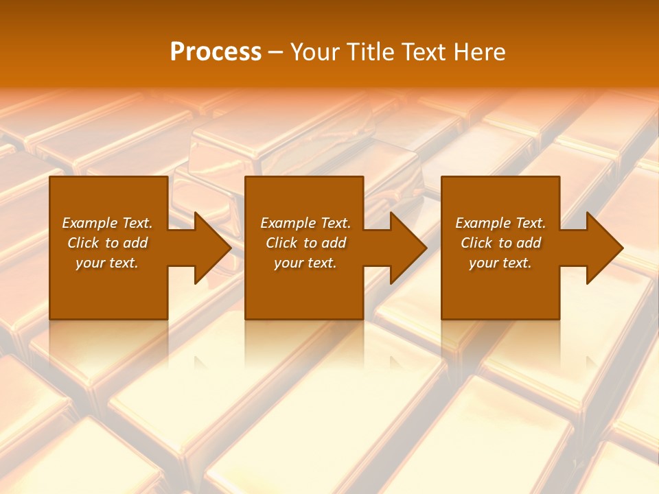 Bank Gold Shiny PowerPoint Template
