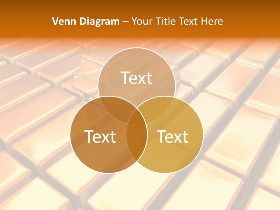 Bank Gold Shiny PowerPoint Template