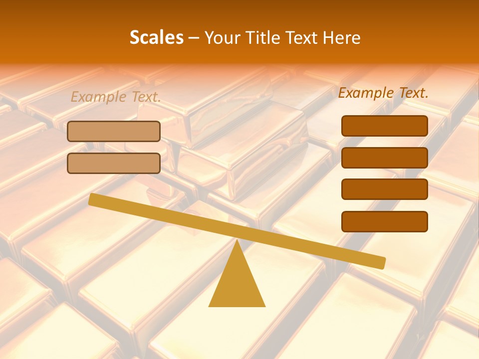 Bank Gold Shiny PowerPoint Template