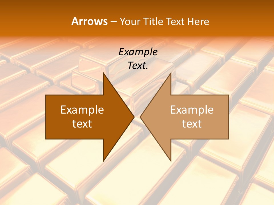 Bank Gold Shiny PowerPoint Template