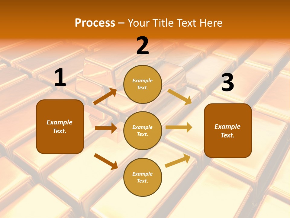 Bank Gold Shiny PowerPoint Template