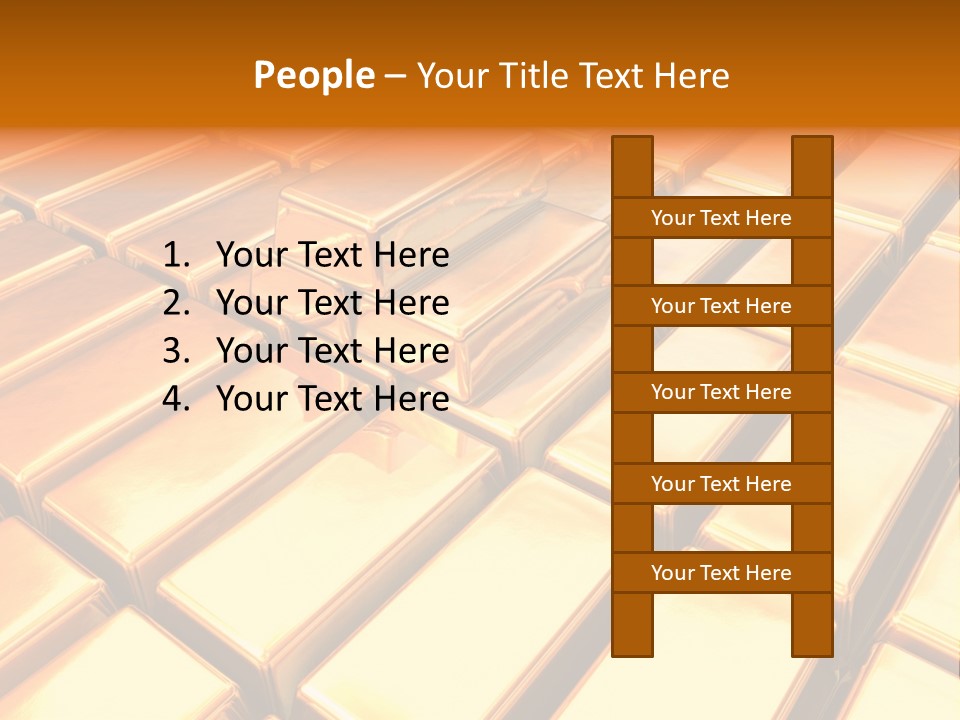 Bank Gold Shiny PowerPoint Template