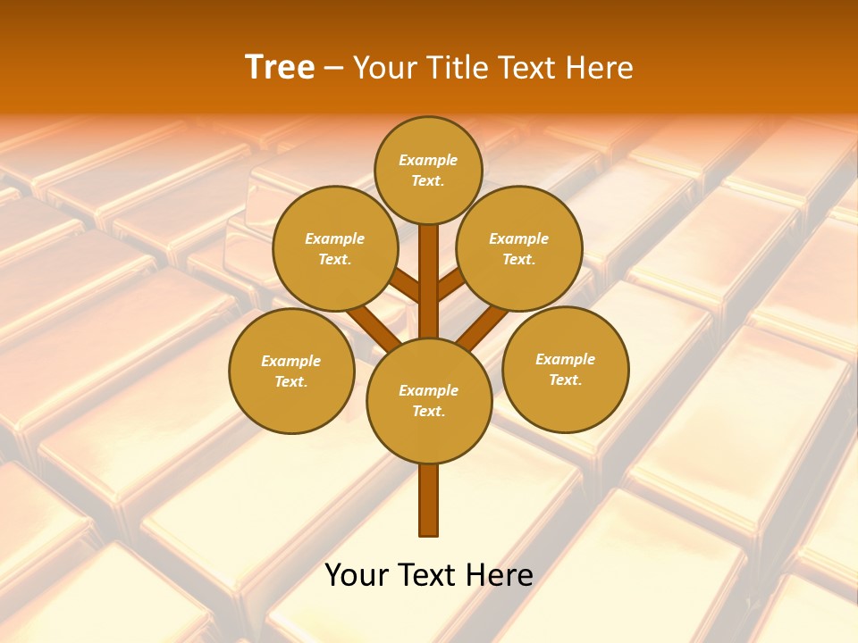 Bank Gold Shiny PowerPoint Template