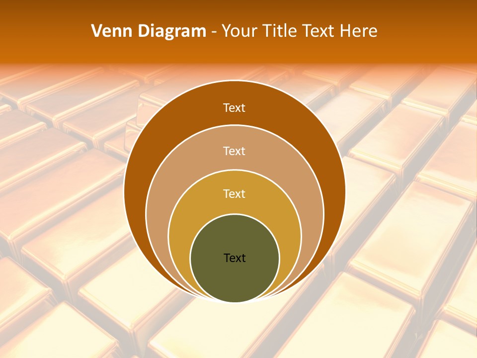 Bank Gold Shiny PowerPoint Template