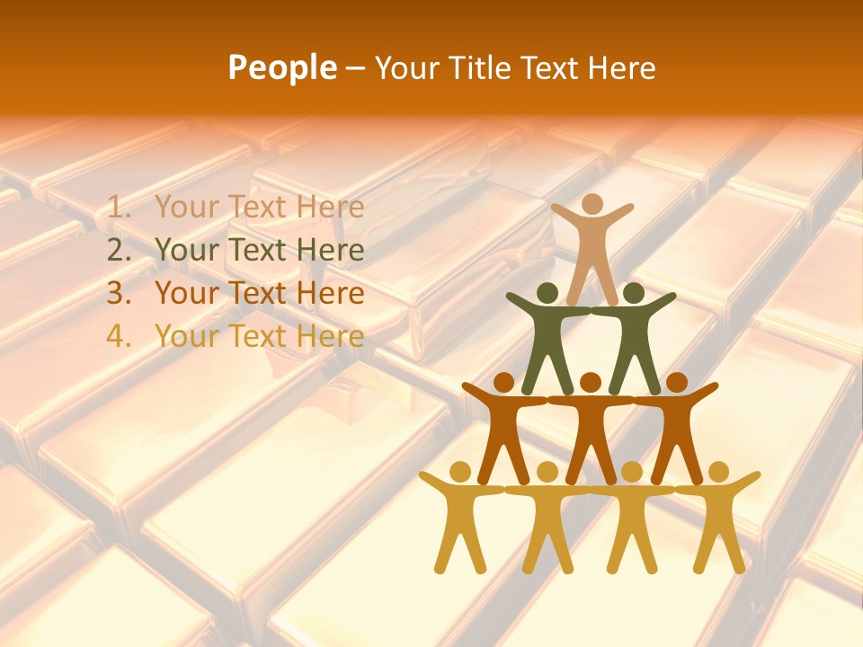 Bank Gold Shiny PowerPoint Template