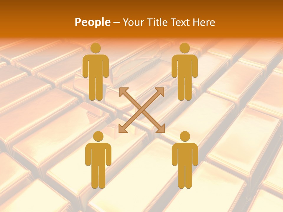 Bank Gold Shiny PowerPoint Template