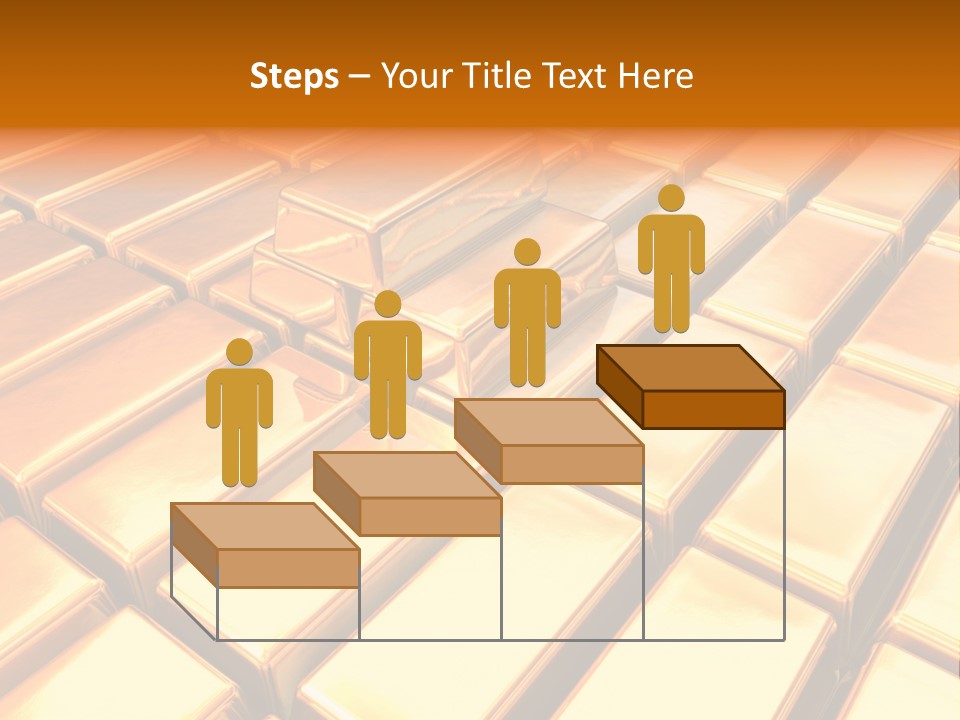 Bank Gold Shiny PowerPoint Template