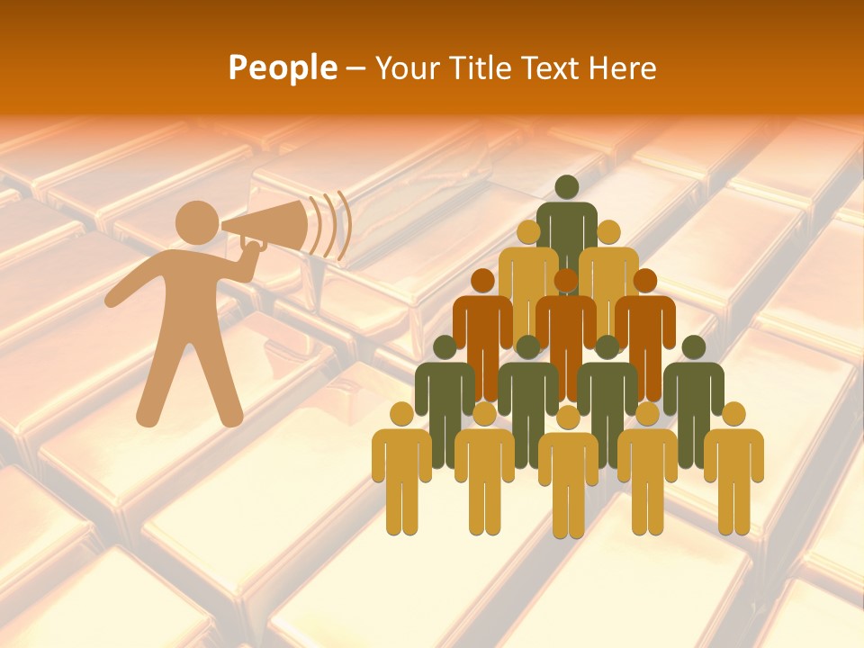 Bank Gold Shiny PowerPoint Template