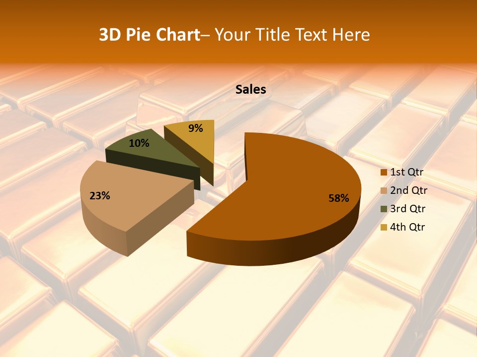 Bank Gold Shiny PowerPoint Template