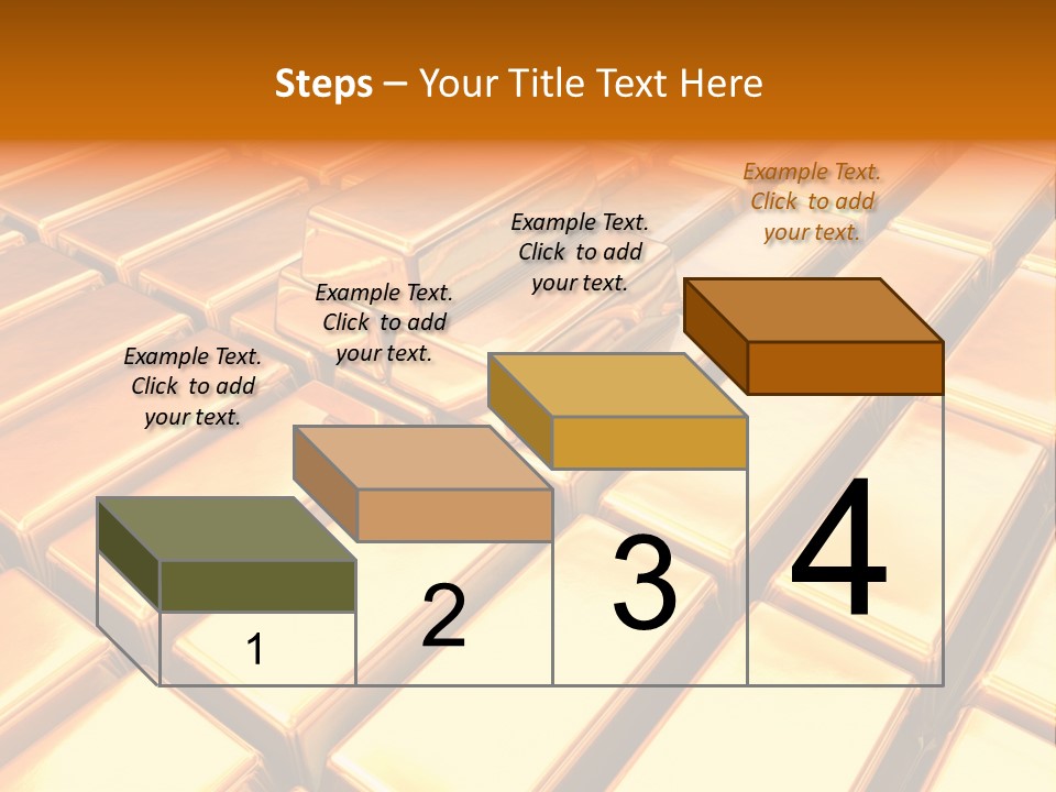 Bank Gold Shiny PowerPoint Template