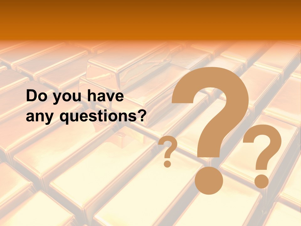 Bank Gold Shiny PowerPoint Template