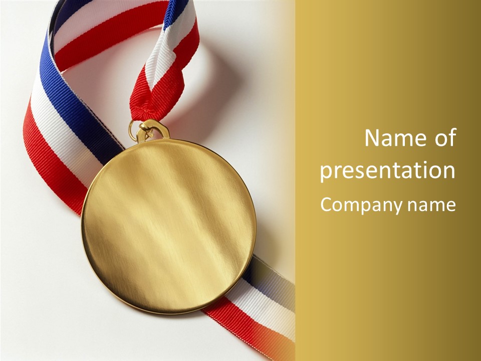 Medallion Symbol Isolated PowerPoint Template