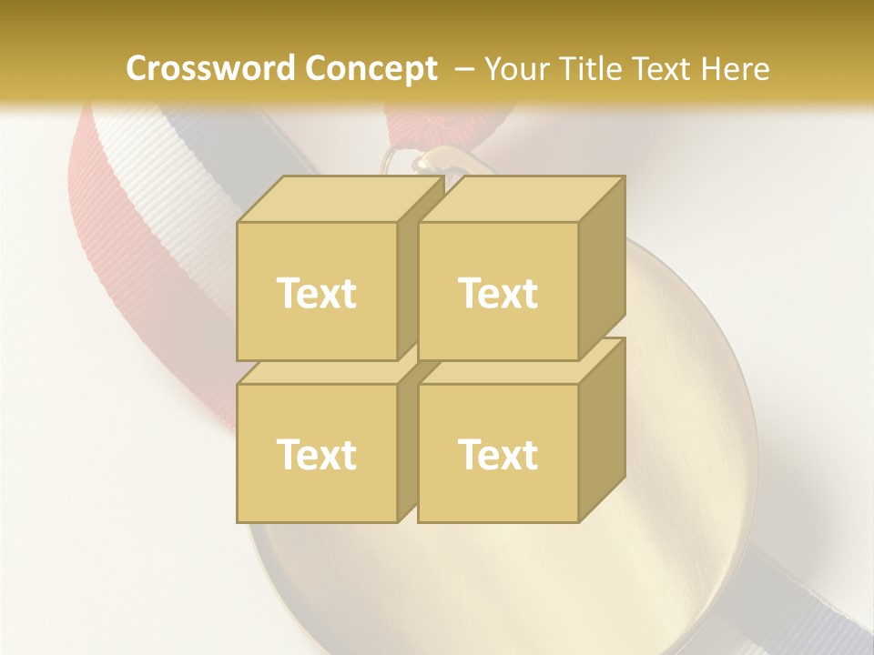 Medallion Symbol Isolated PowerPoint Template