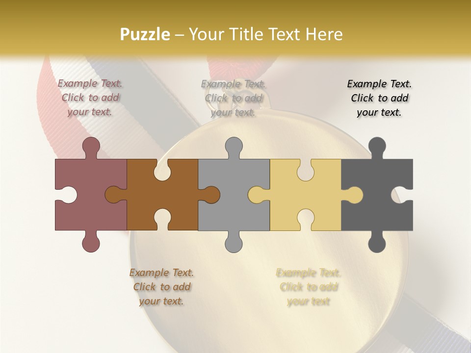 Medallion Symbol Isolated PowerPoint Template