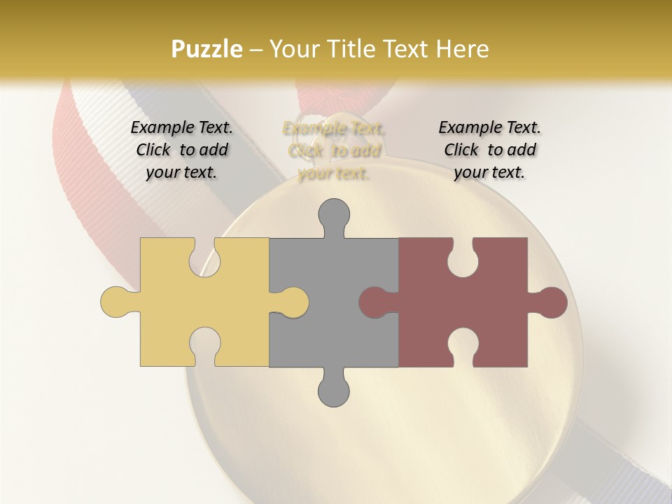 Medallion Symbol Isolated PowerPoint Template