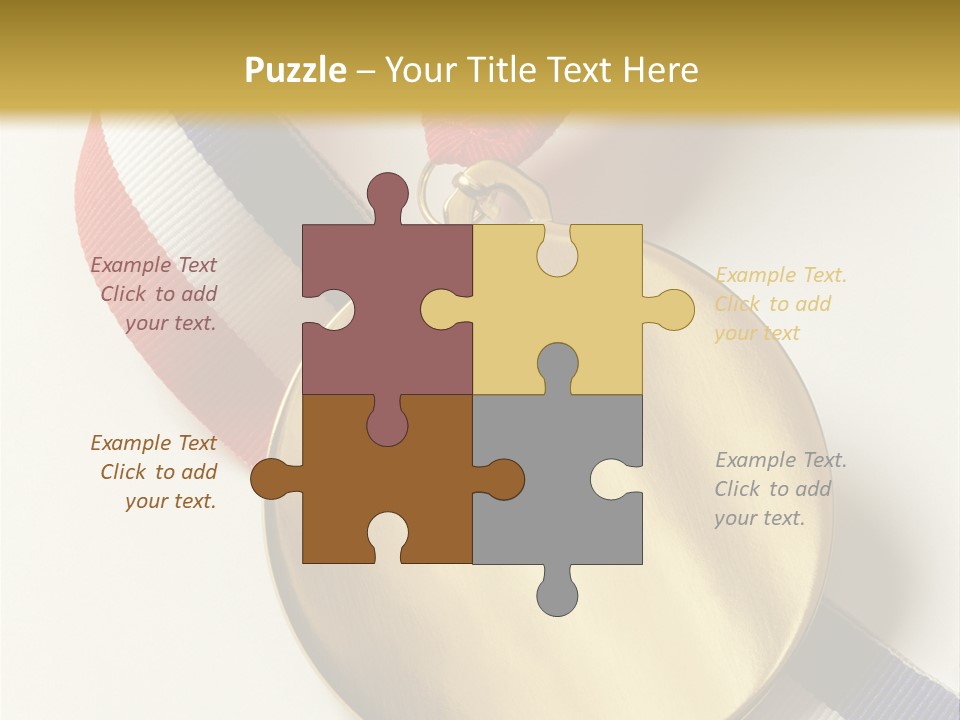 Medallion Symbol Isolated PowerPoint Template