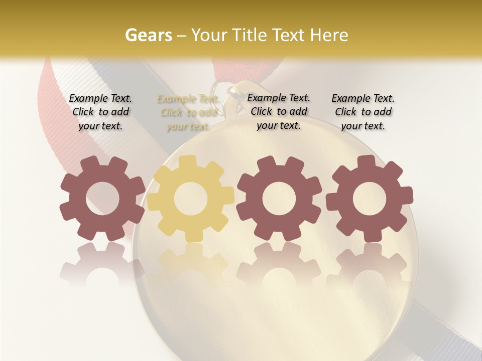 Medallion Symbol Isolated PowerPoint Template